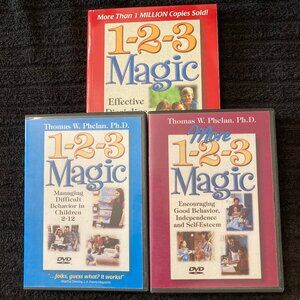1-2-3 Magic Effective Discipline Book and DVD's